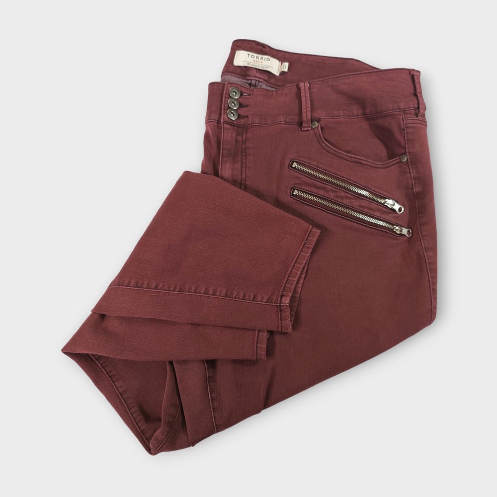 Womens Torrid Plus Size Maroon Jeans size 24R